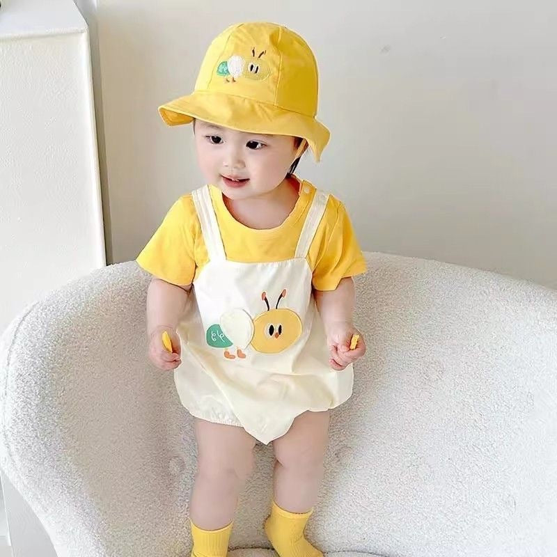 Summer Rompers Short Sleeve Cute Born Jumpsuit, Climbing Suit