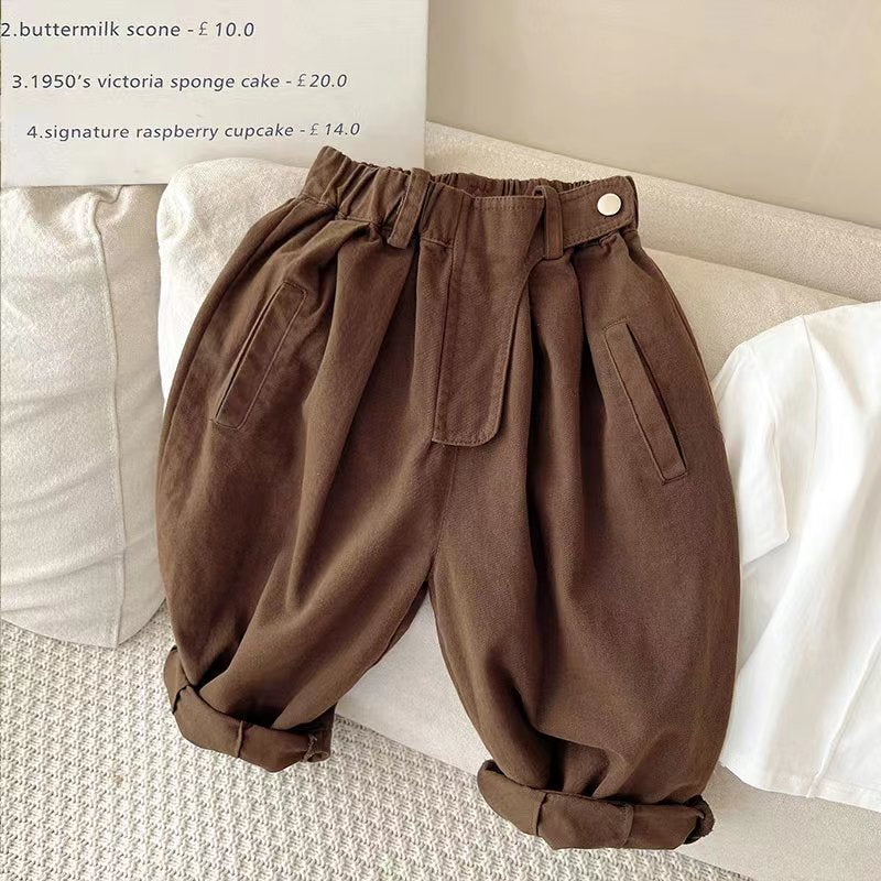 Children's Korean Style Daddy Western Loose Casual Children's Pants