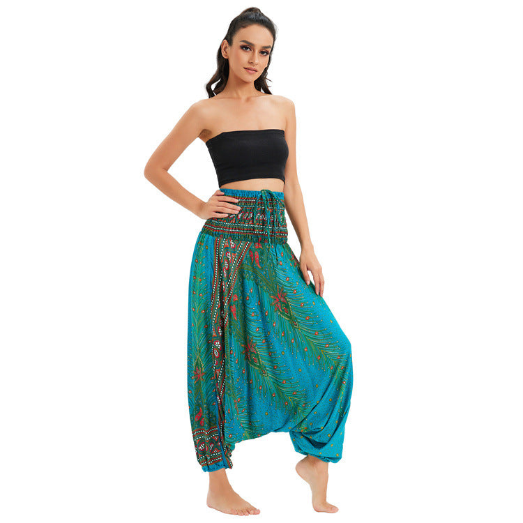 Yoga Clothes Bohemian Big Crotch Ethnic Casual Pants