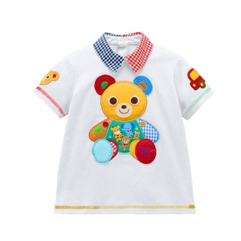 Short Sleeve Boy Cartoon Cute Colorful Children's T-shirt