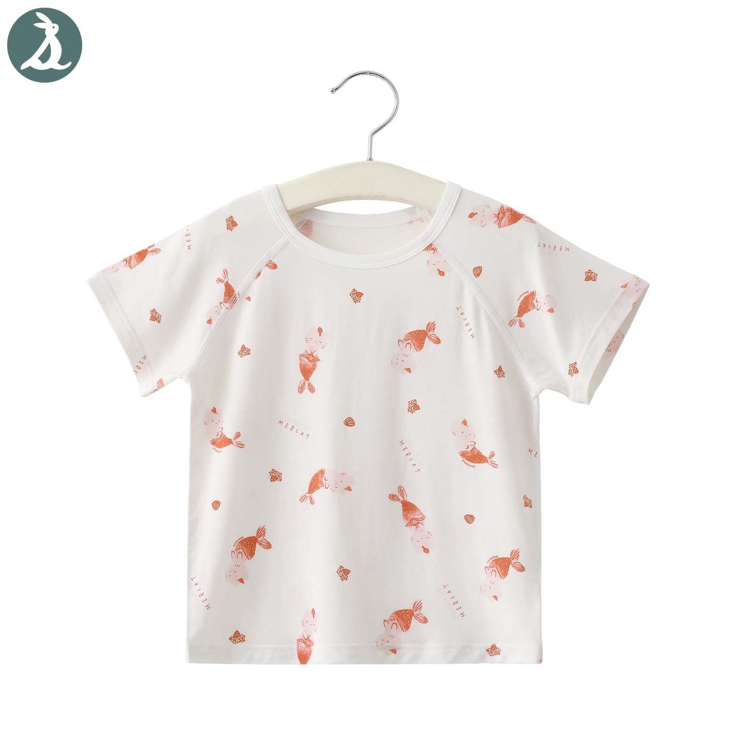 Summer Modal Short-sleeved Cartoon Bear Round Neck Top Half Sleeve Children's T-shirt