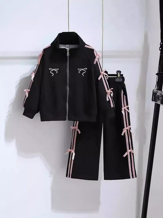 Children's Fashionable Sweet Princess Style Zipper Coat Children's Suit