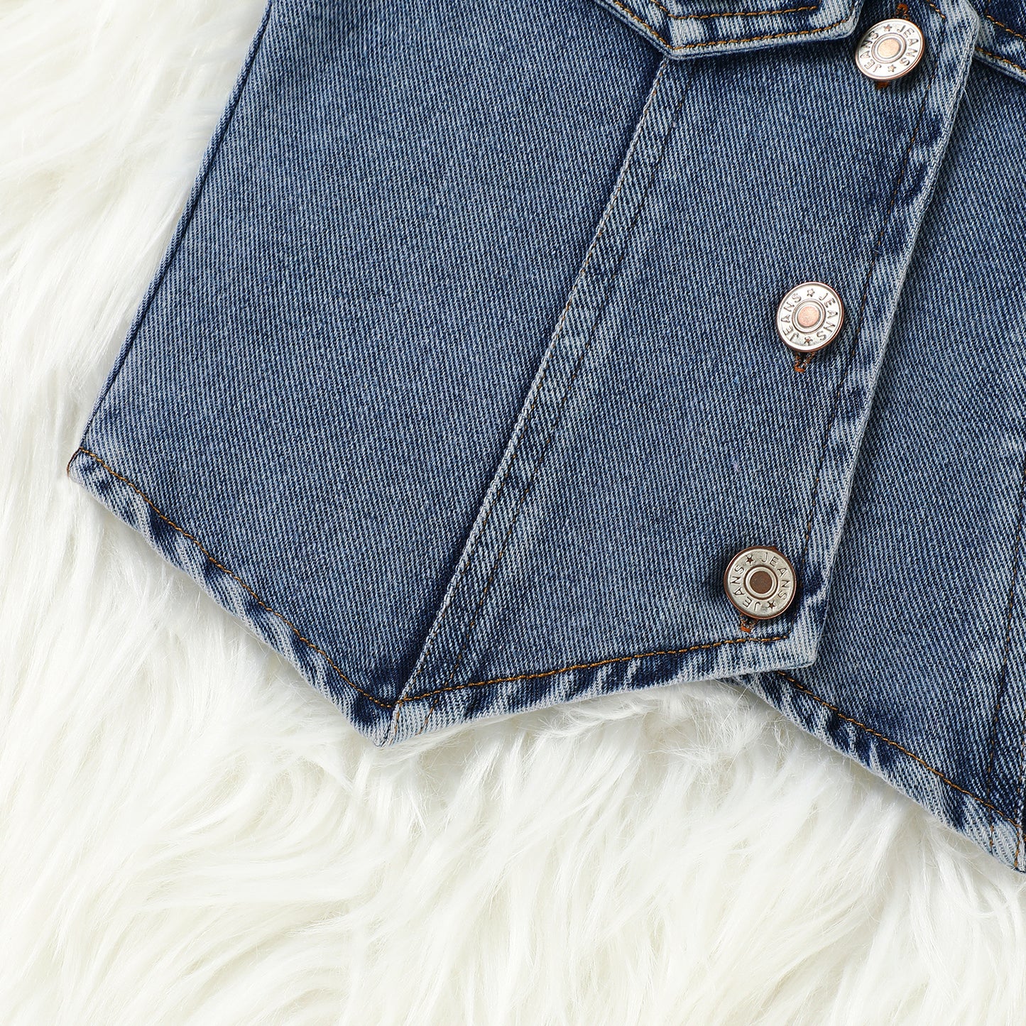 Summer Western Style Denim Waistcoat Vest Tops Children's T-shirt