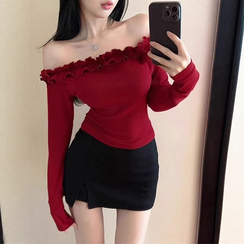 Early Spring Wear Sexy Slim Bottoming Shirt Women's T-shirt