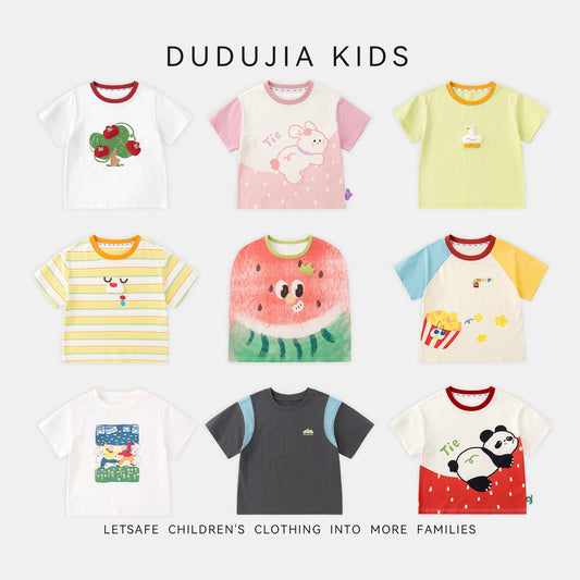 Short-sleeved Large Collection Summer Clothes Cartoon Children's T-shirt