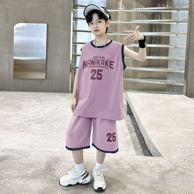 Children's Summer Middle Big Sportswear Jersey Basketball Wear Sleeveless Vest Children's Suit