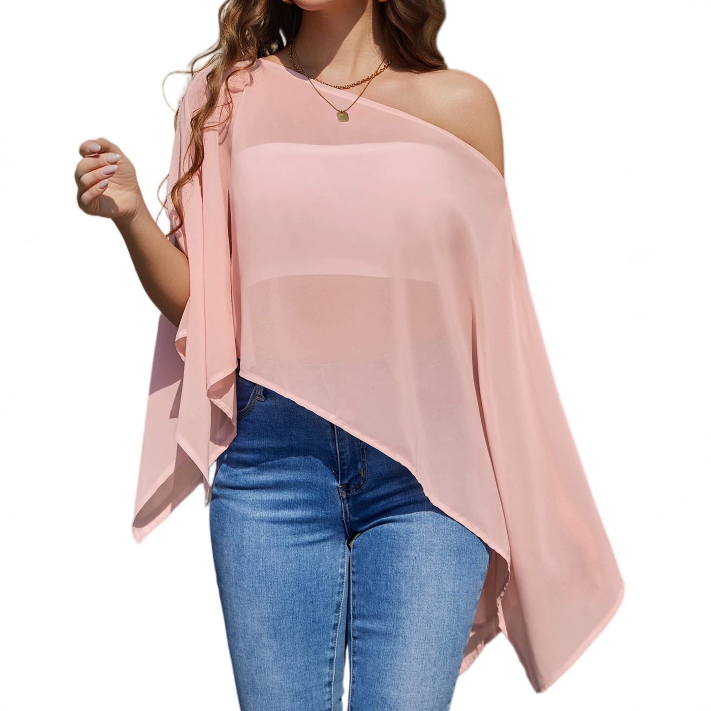 Women's Batwing Sleeve Sun Protective Loose Slimming Tops