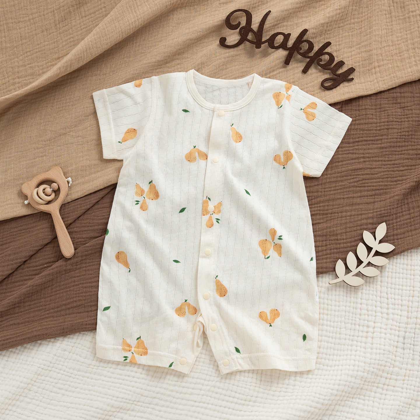 Modal Short-sleeved Boxer Rompers Simple With Bellyband For Both Boy Jumpsuit, Climbing Suit