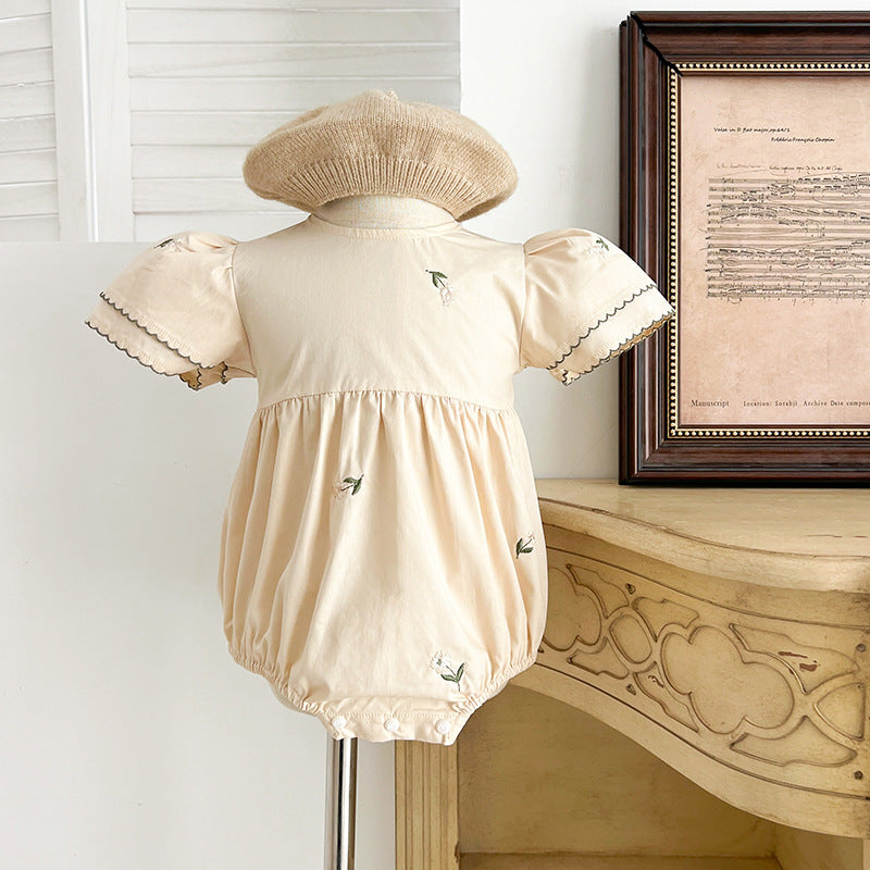 Korean Style Summer Embroidered Infant Sisters Children's Dress