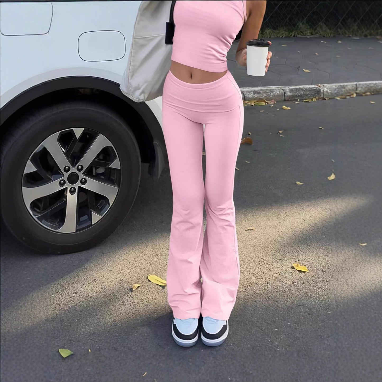 Sleeve Sexy Hot Slim Knit Design Wide Waist Versatile Shorts
