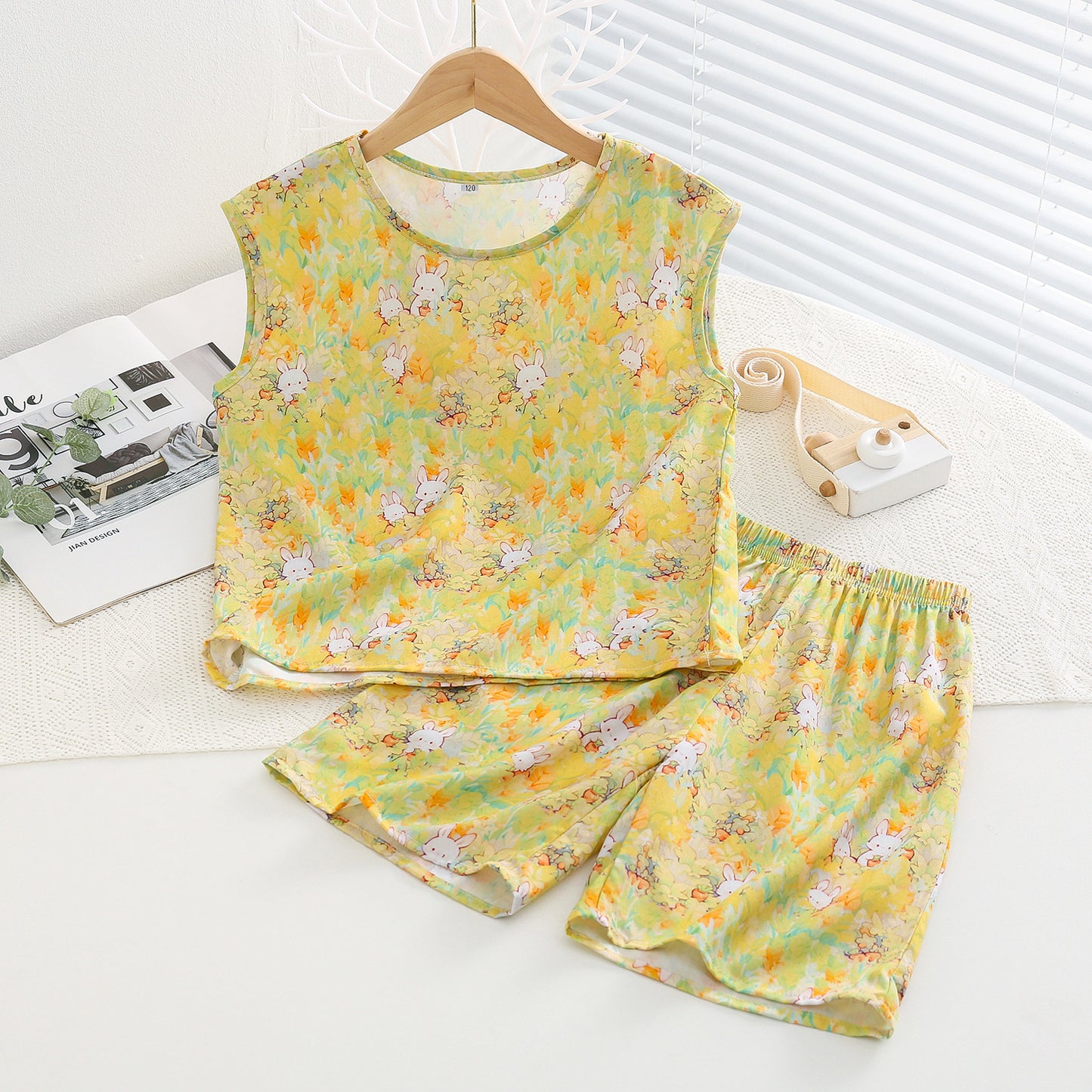 Children's Feeling Bourette Boys Thin Artificial Cotton Children's Suit