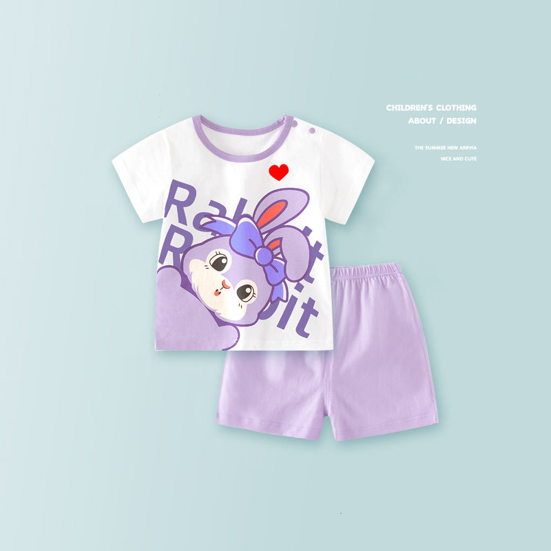 Children's Sleeve Boys Summer Wear Princess Clothes Pajamas Children's Suit