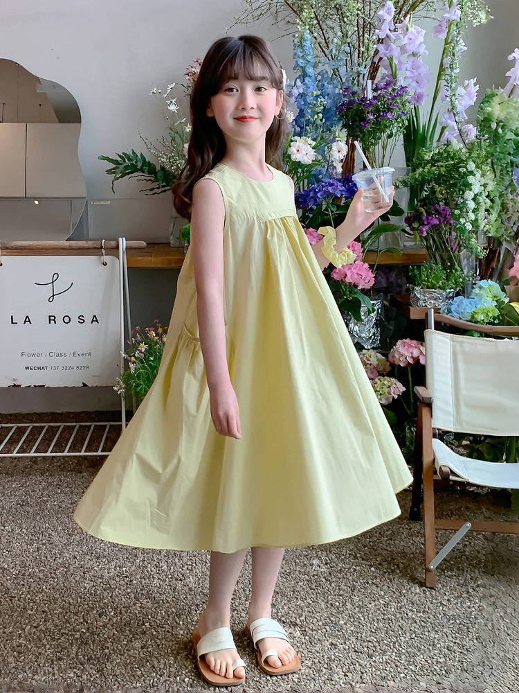 Children's Cotton Skirts Summer Western Style Little Camisole Clothing Children's Dress