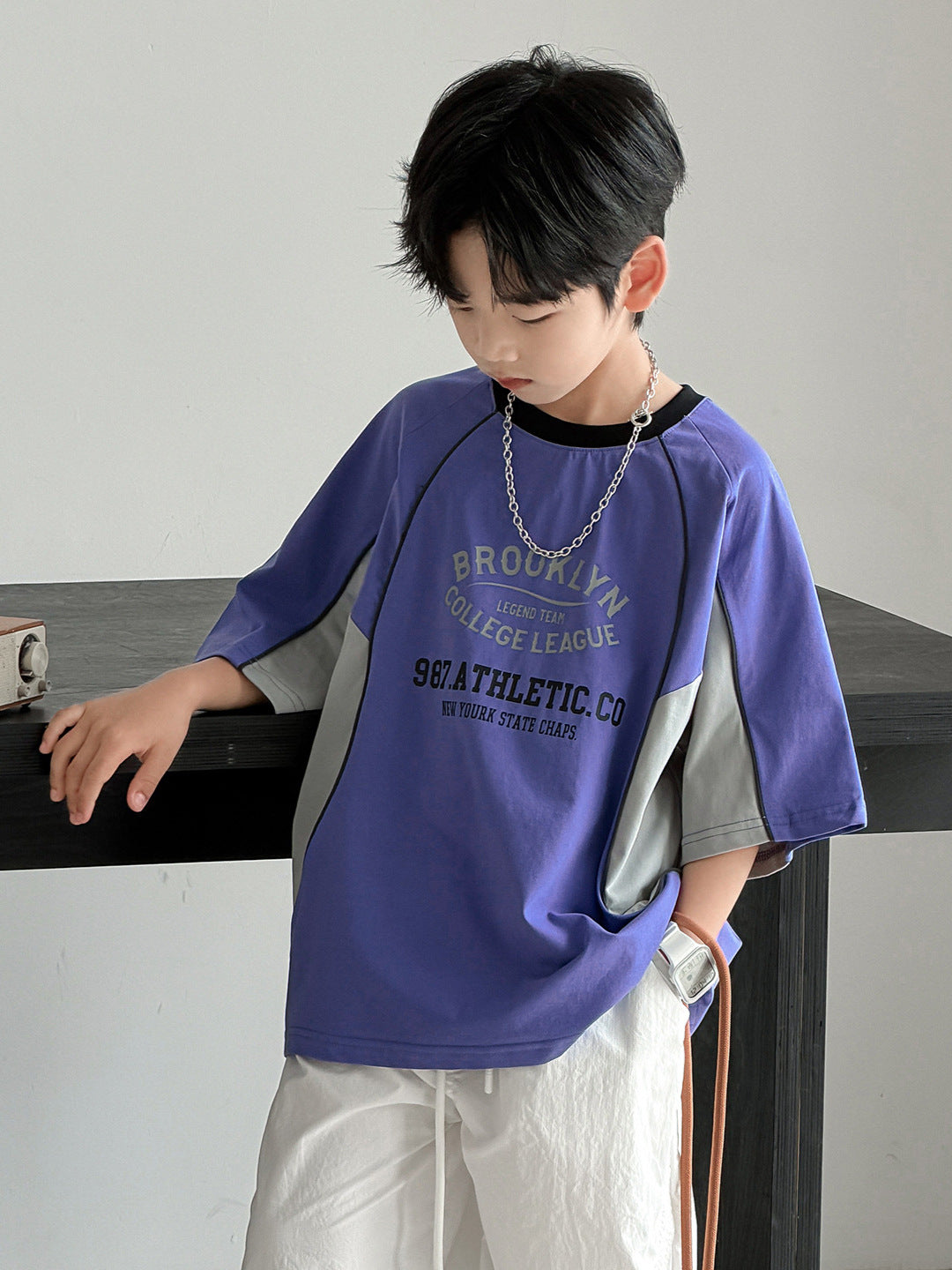 Boy's Short-sleeved Summer Wear Half Sleeve Boy Top Children's T-shirt