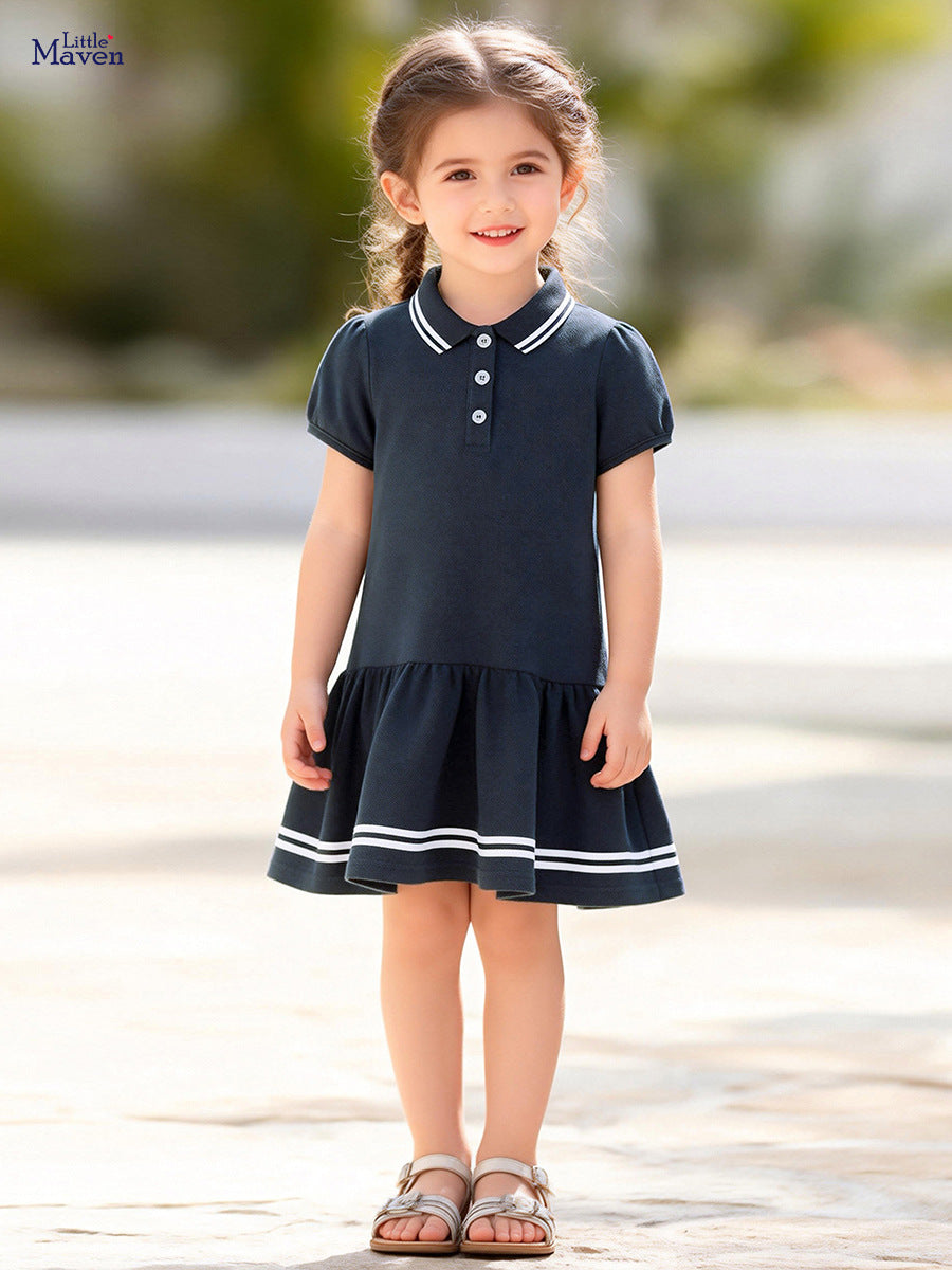 Summer Cute Skirt Shirt Simple Casual Children's Dress