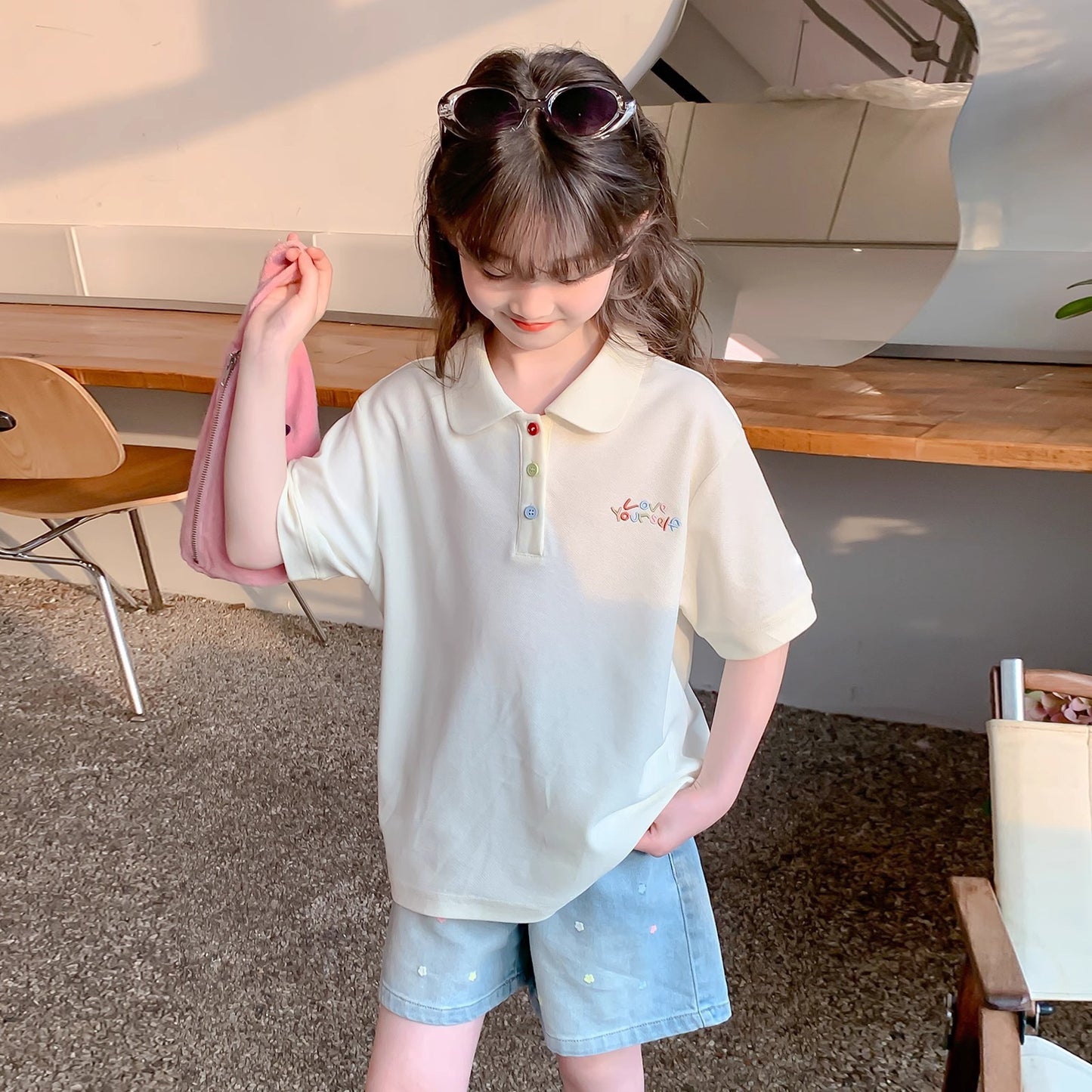 Children's Short-sleeved Summer Fashionable Clothing Little Shirt Children's T-shirt