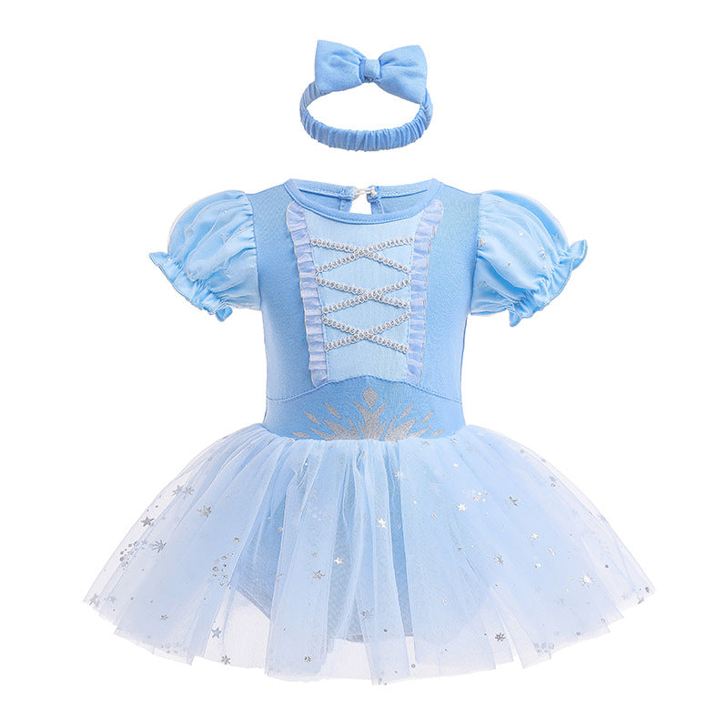 Children's Halloween Clothing Short Sleeve Pullover Infant Princess Jumpsuit Romper Jumpsuit, Climbing Suit