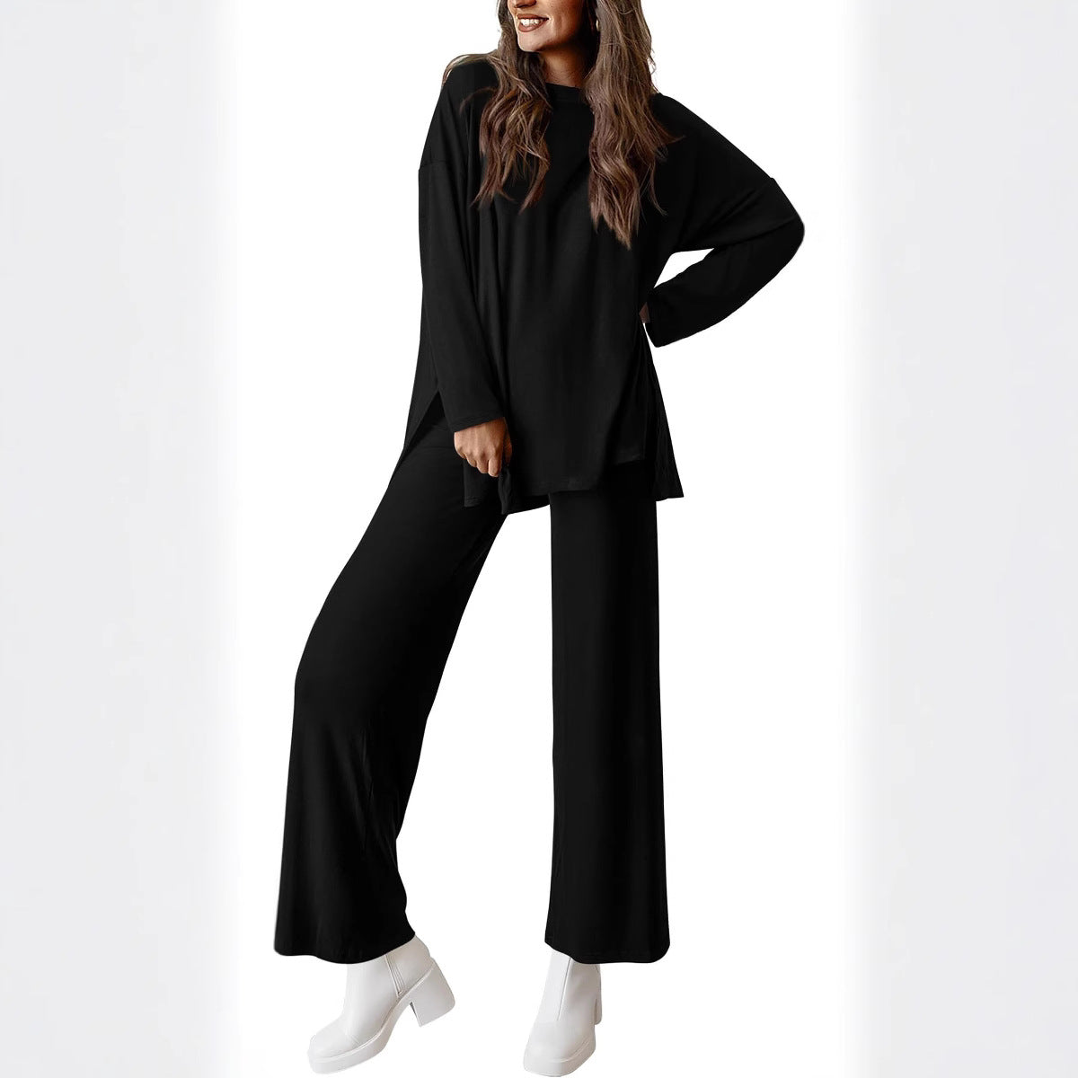 Women's Fresh Sweet Knitted Solid Color For Fashion Casual Suit