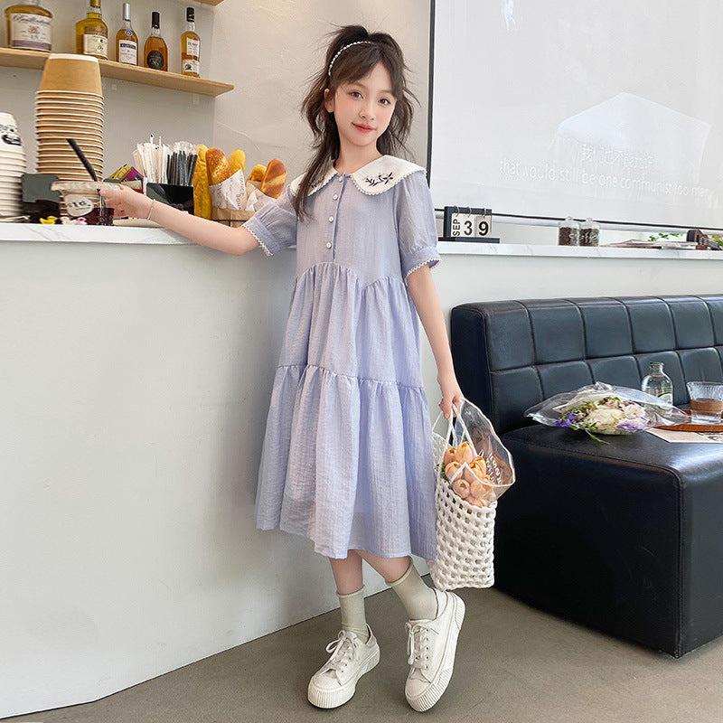 Big Korean Style Western Doll Collar Children's Dress