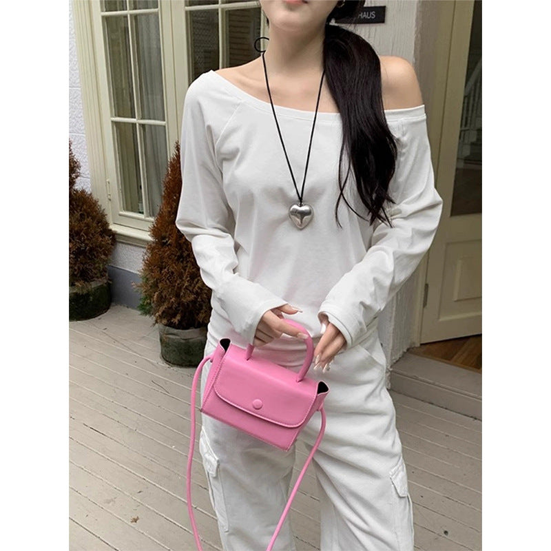 Women's Cotton Off Short-sleeved Summer Solid Color Loose Slimming Slim Fit Women's T-shirt