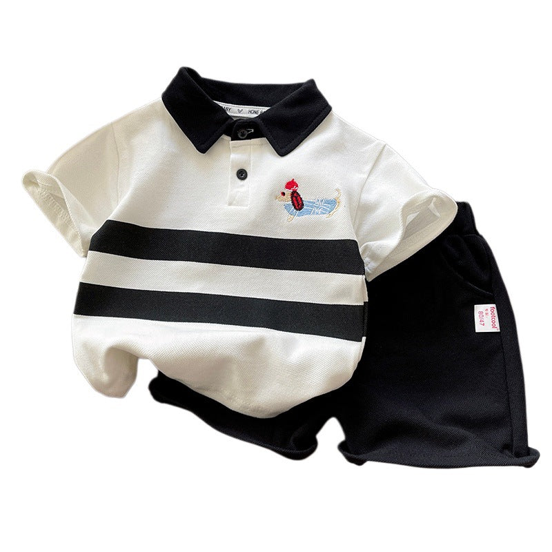 Children's Sleeve T-shirt Summer Clothes Clothing Two-piece Children's Suit