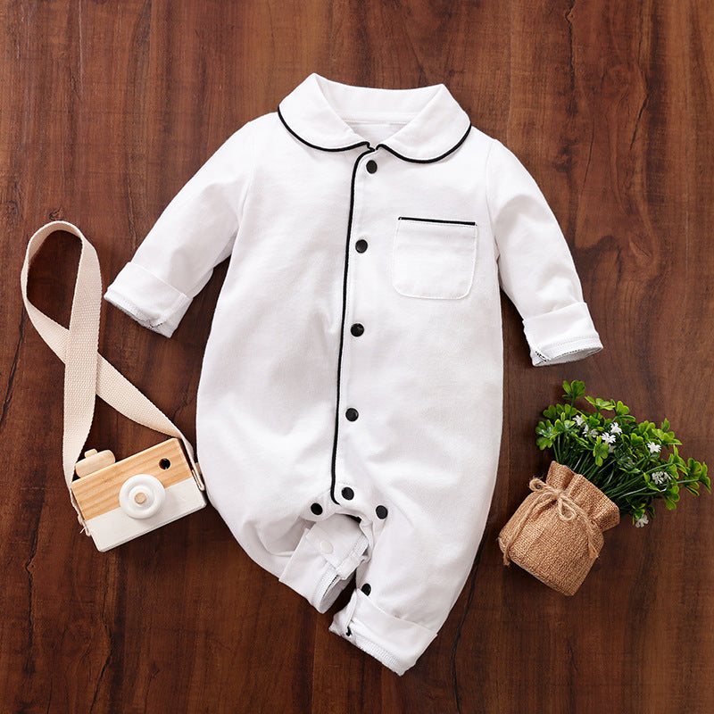 Women's & Men's Infant Pajamas Cotton Class Home One-piece Romper Long-sleeved Clothes For Jumpsuit, Climbing Suit