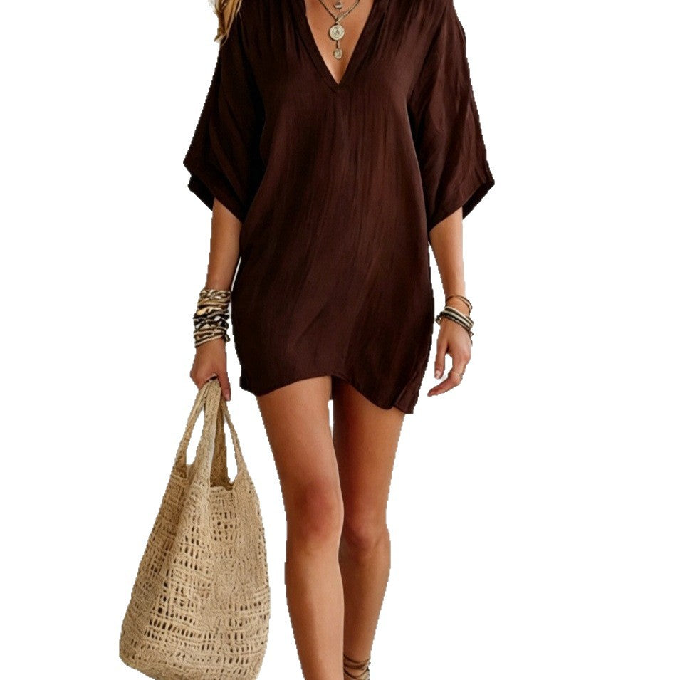 Attractive Women's Loose Casual Solid Color Skirt