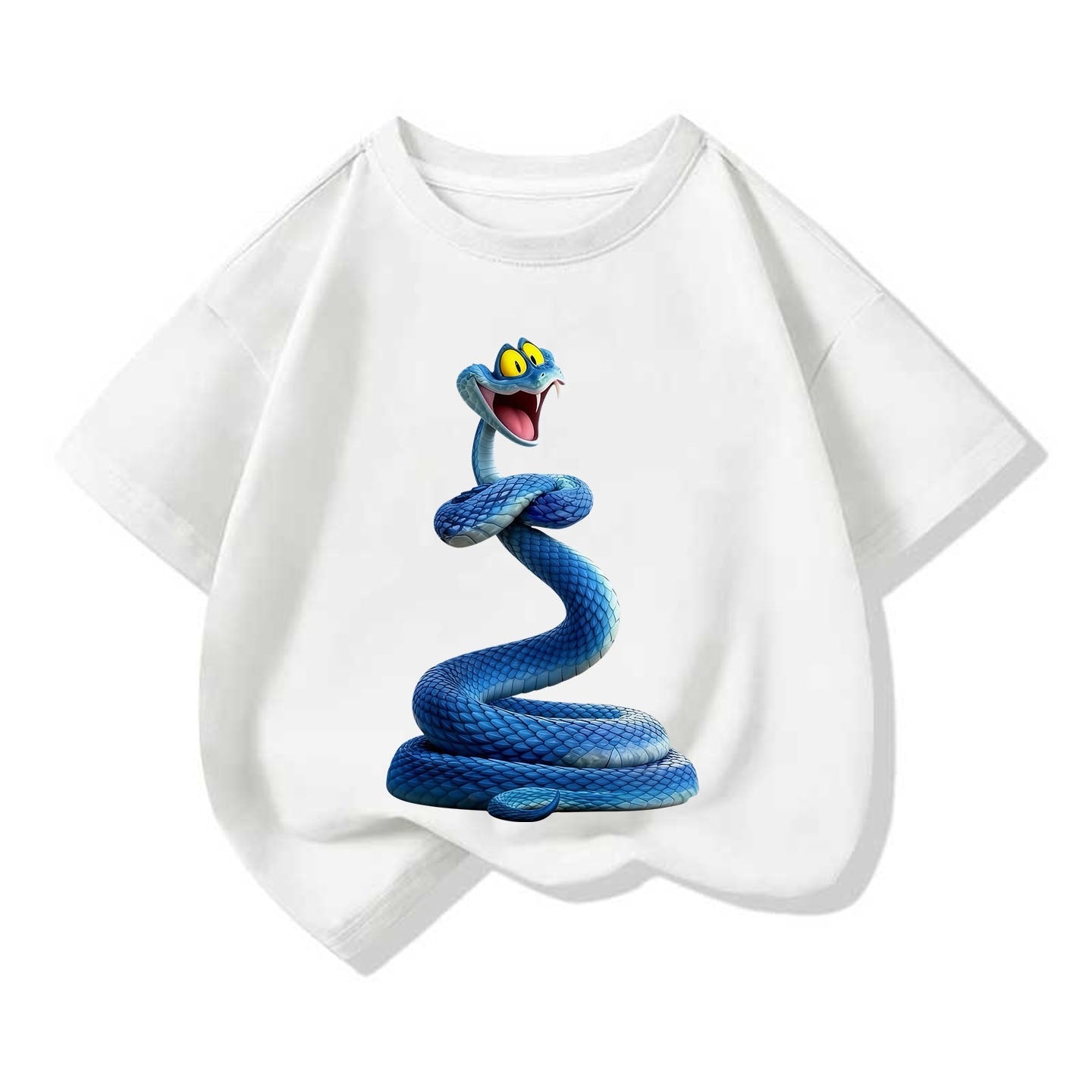 Small Medium Short Sleeve Tide Cotton Round Neck Loose Top Children's T-shirt