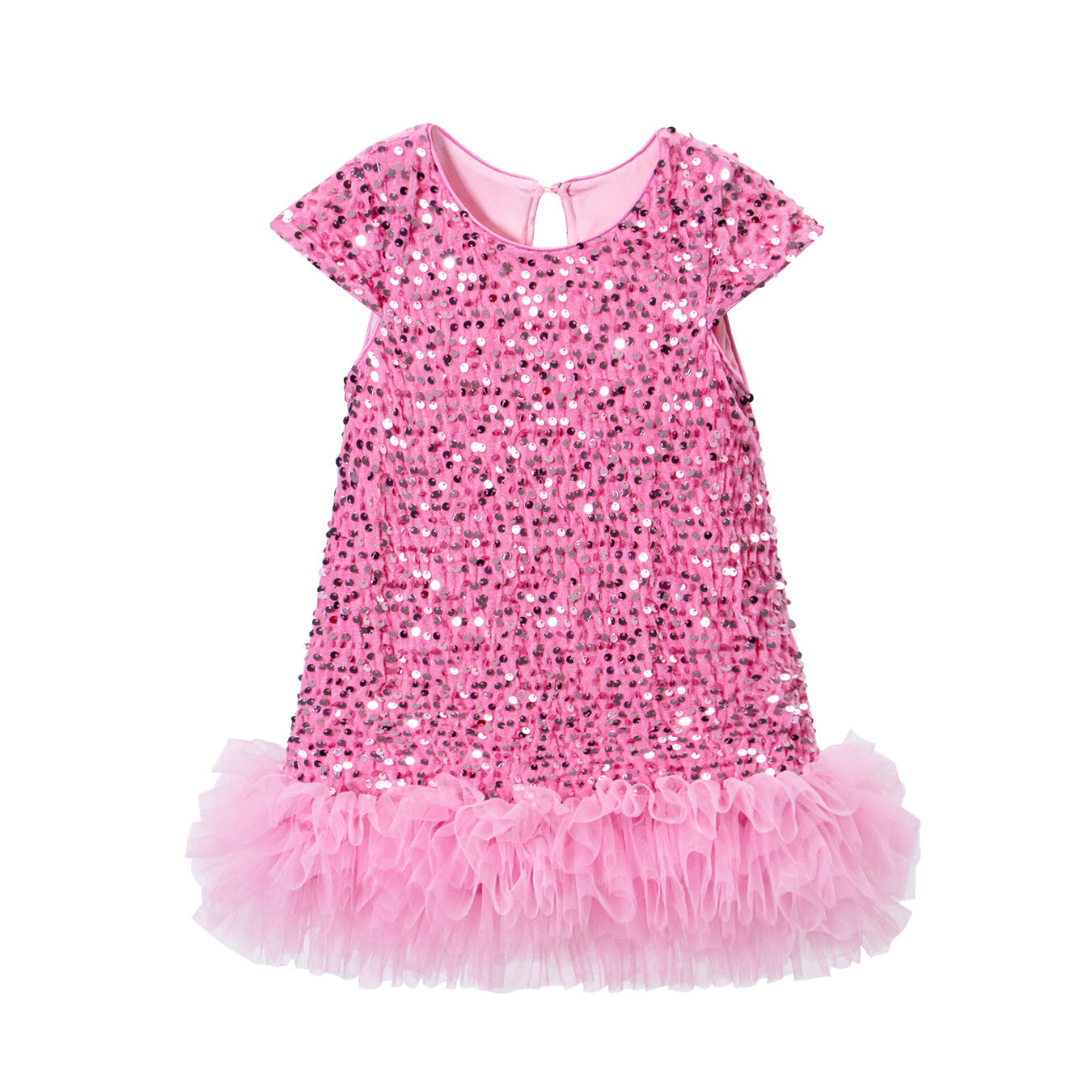 Children's Leaf Clothing Vest Sequin Gauze Fashionable Princess Children's Dress