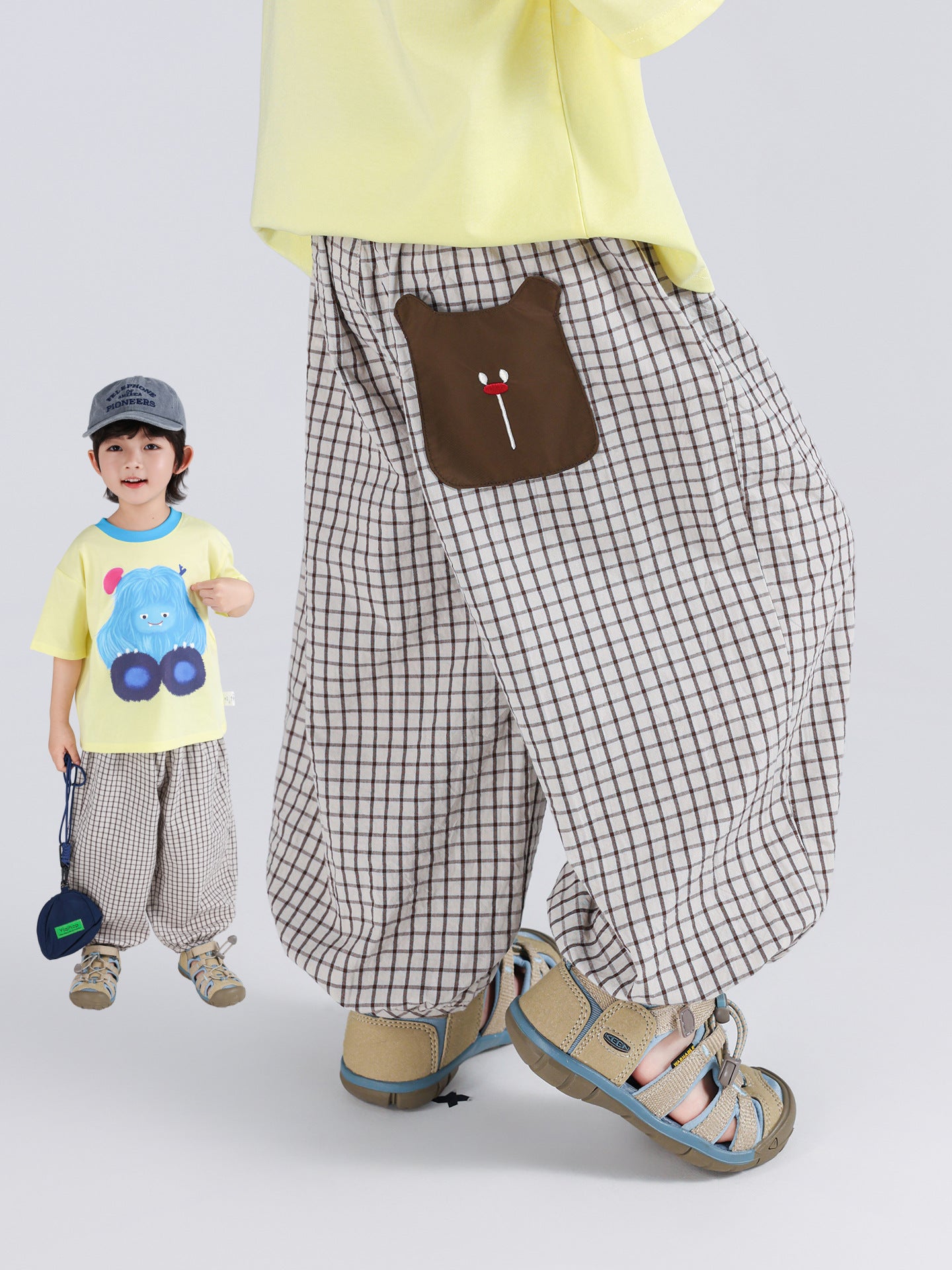 Children's Summer Clothing Thin Plaid Trousers For Boys Anti Mosquito Children's Pants