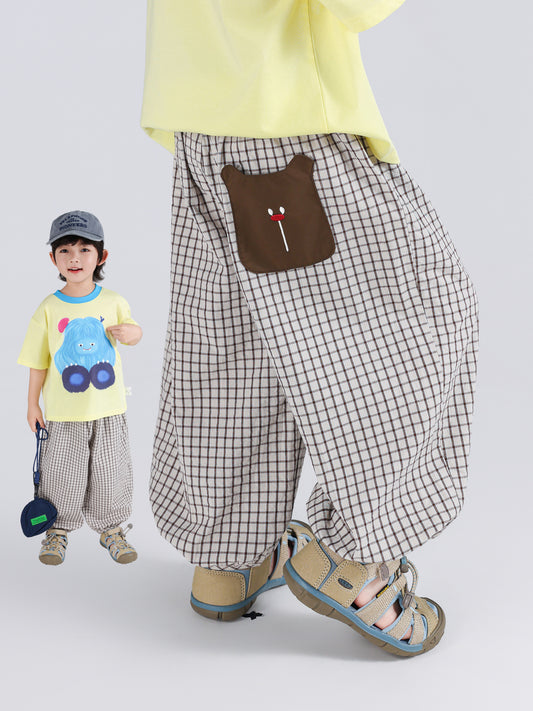 Children's Summer Clothing Thin Plaid Trousers For Boys Anti Mosquito Children's Pants