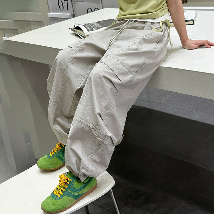 Children's Western Style Overalls Medium Big Casual Trousers Children's Pants