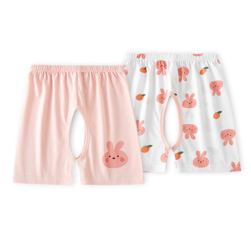 Children's Cotton Thin Summer Shorts Open Fork Children's Pants