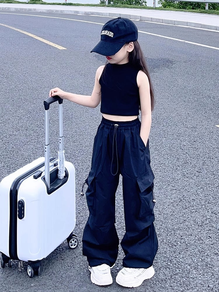 Children's Fashionable Stylish Design Sense Niche Casual Work Clothes Children's Pants
