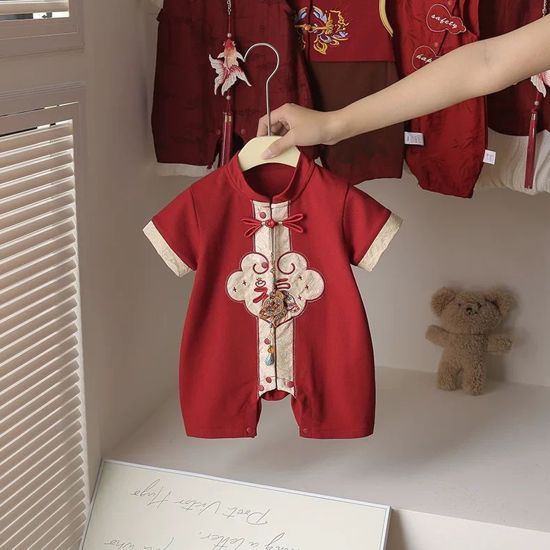 Banquet Summer Dress Rompers Thin National Style Infant Jumpsuit, Climbing Suit