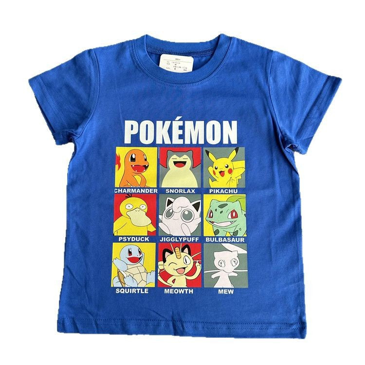 Versatile Children's Summer Cartoon Anime Short-sleeved Children's T-shirt