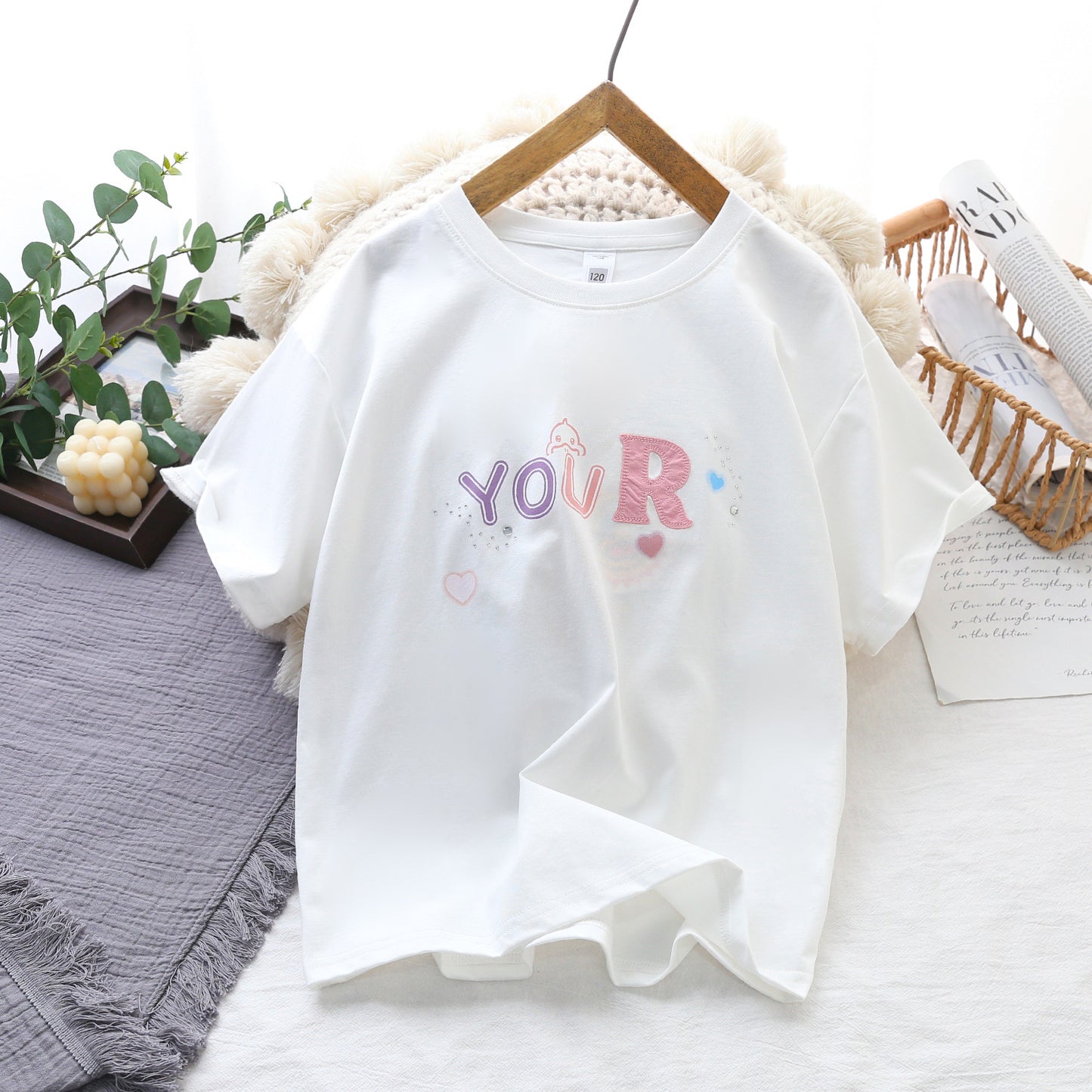 Children's Small Yellow Duck Clothing Short-sleeved Summer Middle Big Children's T-shirt