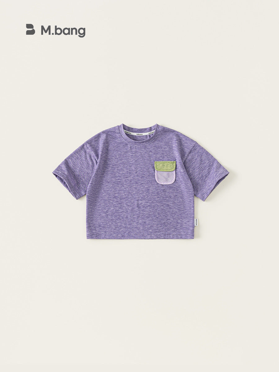 Children's Clothing Casual Tops Summer Simple Solid Color Short-sleeved Round Neck Children's T-shirt