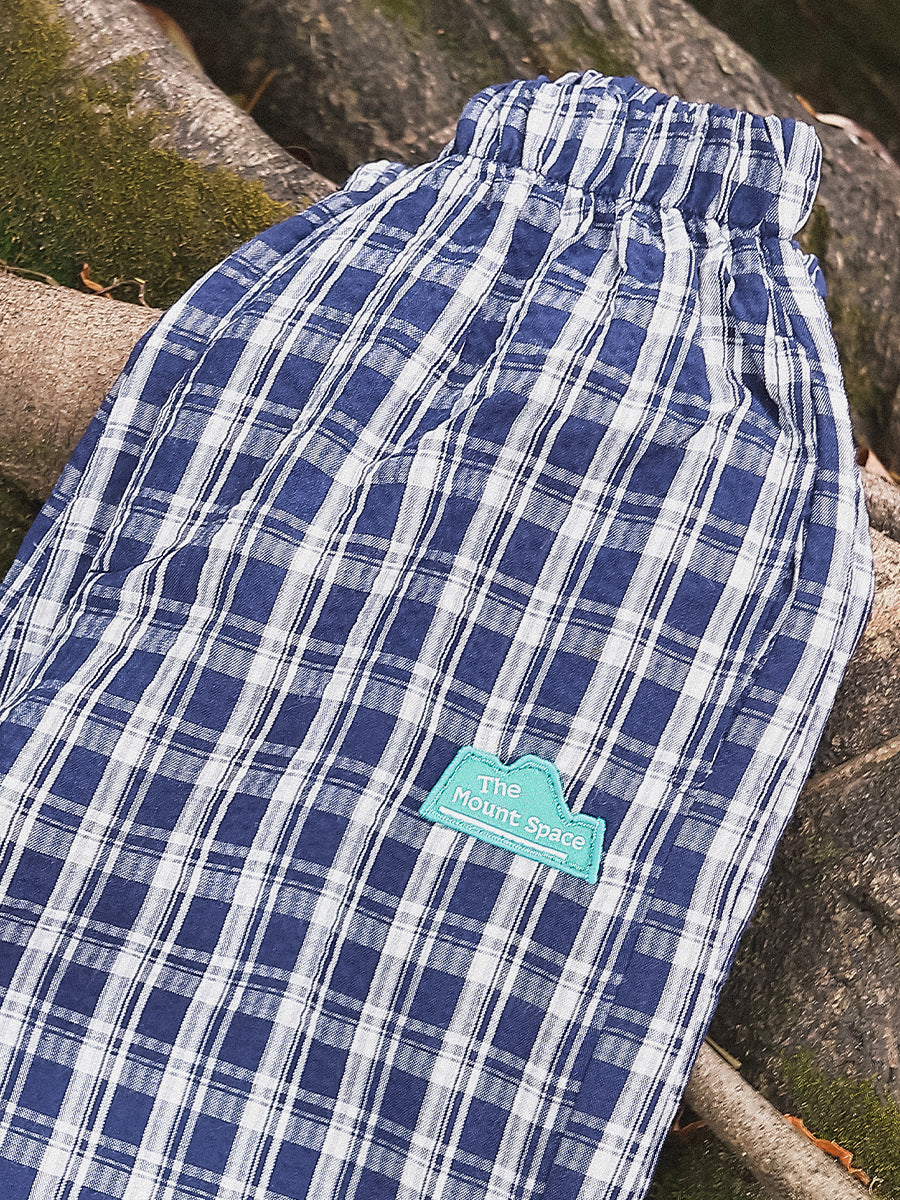 Children's Summer Lightweight Breathable Plaid Trousers Air Children's Pants