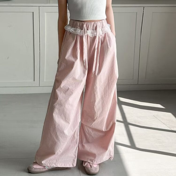 Children's Lace Overalls Summer Cool Casual Thin Children's Pants