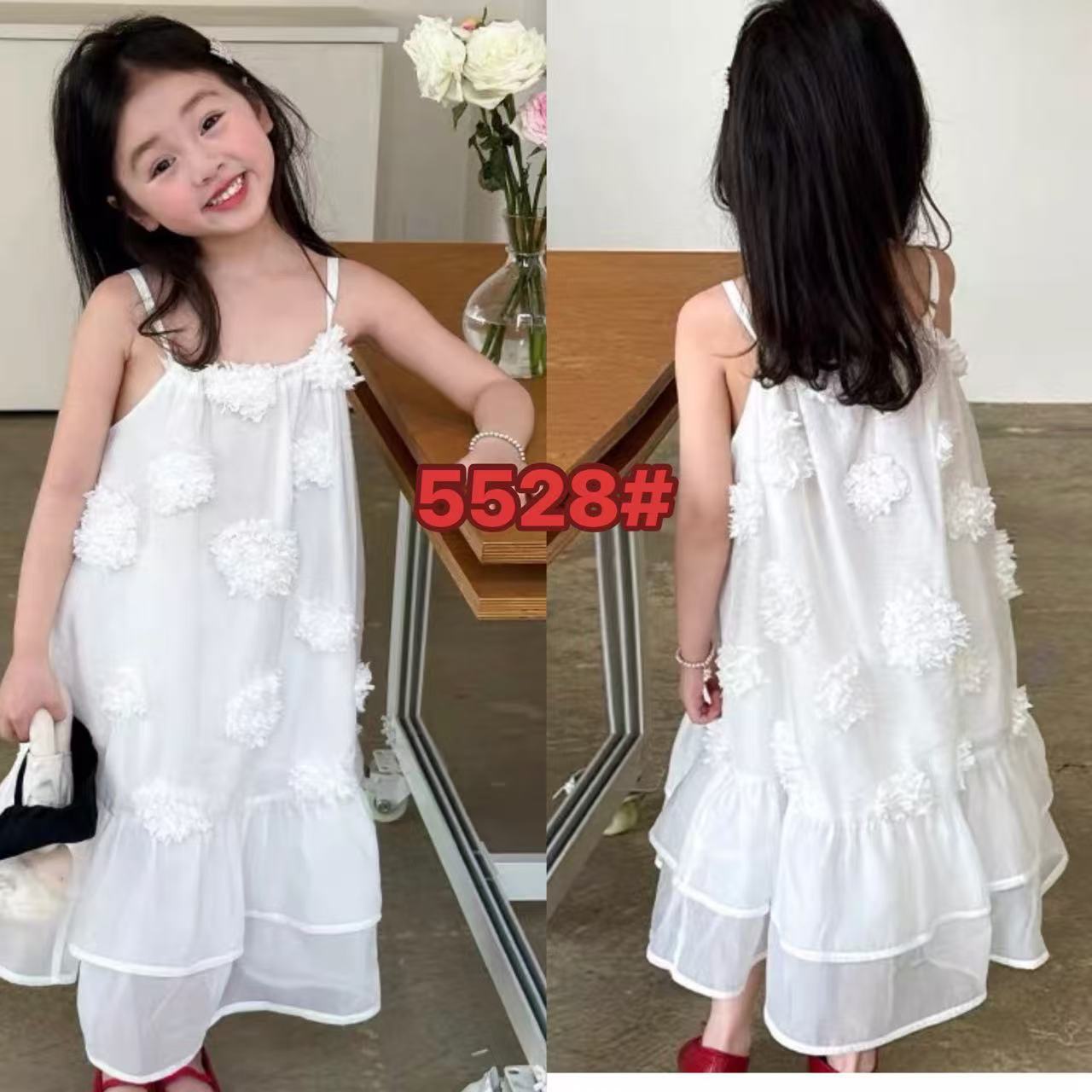 Children's Ethnic Style White Body Strap Braces Children's Dress