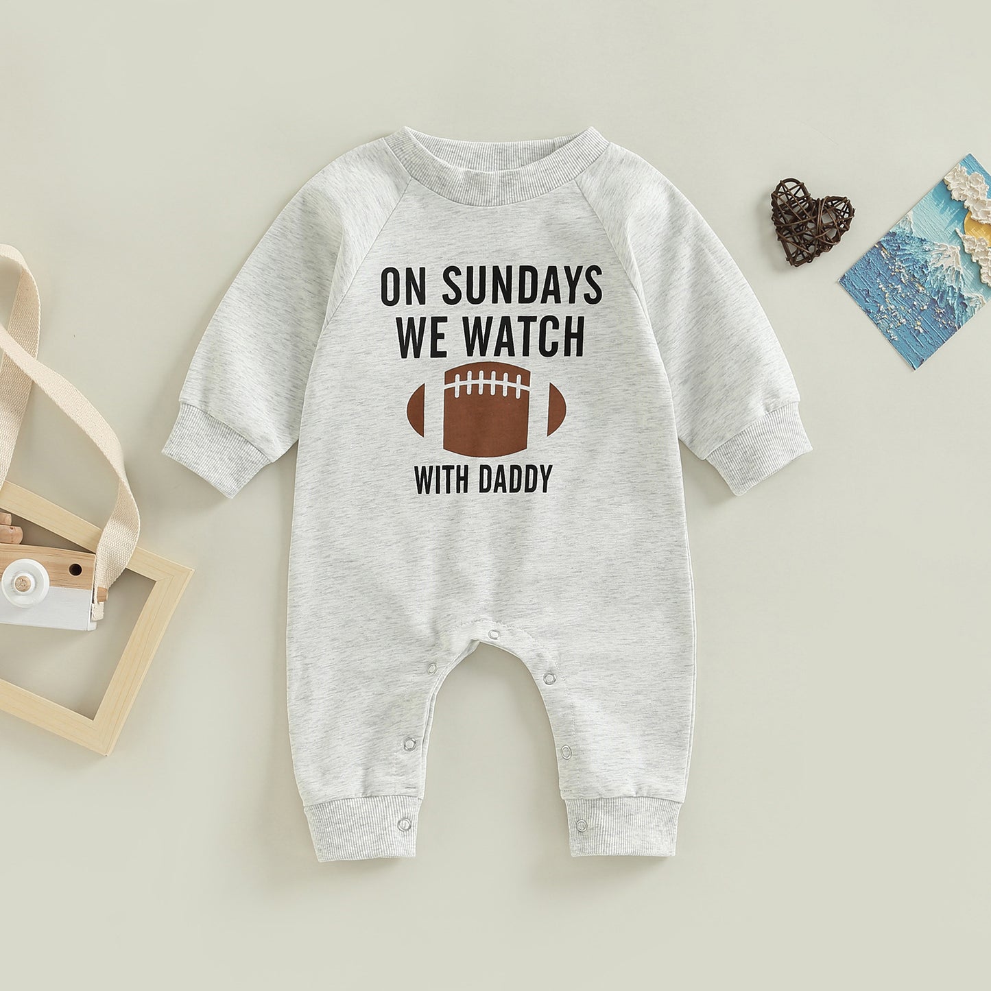 Romper Rugby English Printed Long-sleeved Jumpsuit Born Cotton Jumpsuit, Climbing Suit