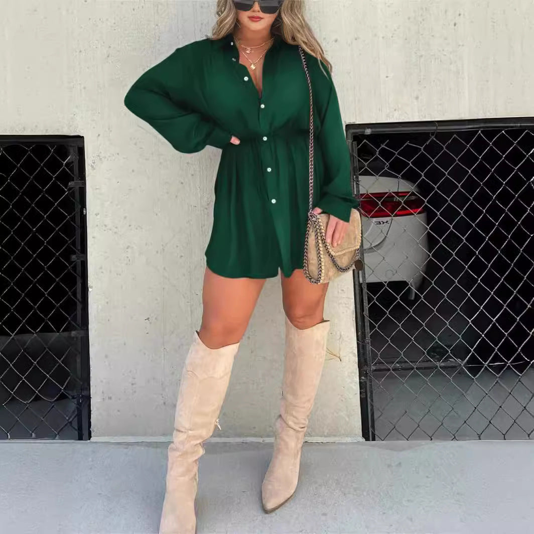 Women's Autumn Solid Color Long-sleeved Shirt Fashion Casual Suit