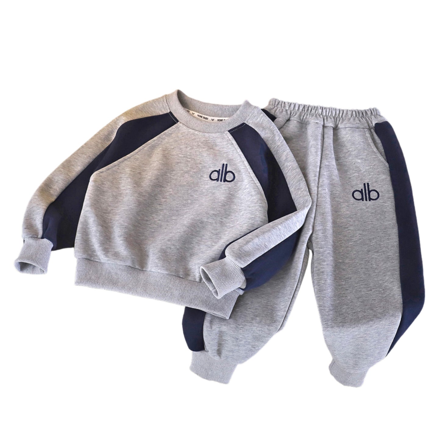Children's Sweater Spring Sportswear Trendy Stitching Sweatshirt Two-piece Children's Suit