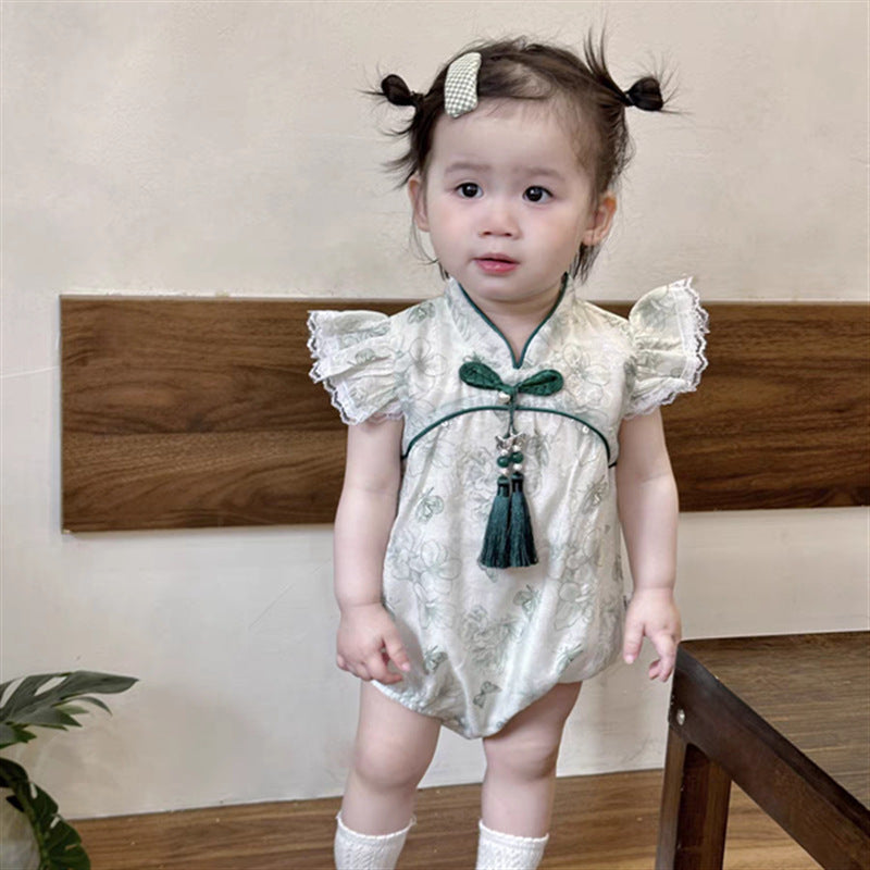 Summer Chinese Style Jumpsuit Princess Triangle Rompers Super Jumpsuit, Climbing Suit