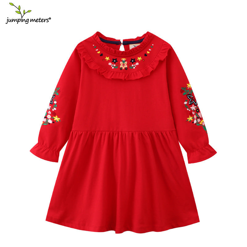 Unique Children's Knitted Long Sleeve Princess Children's Dress