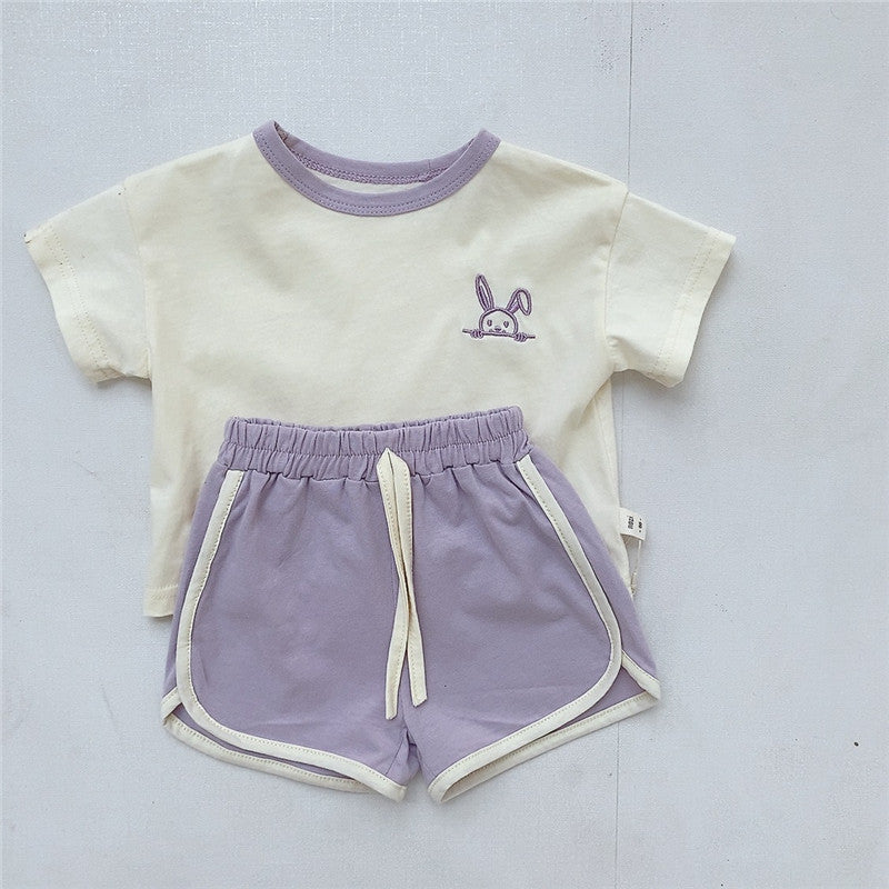 Children's Clothing Korean Style Thin Summer Male Clothes Cotton Children's Suit