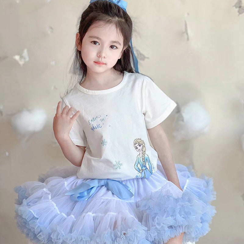Children's Summer Aisha Princess Mesh Korean Style Fairy Pettiskirt Children's Dress