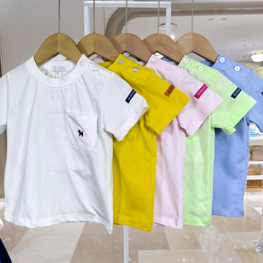 Children's Korean Style Clothing Summer Cotton Short-sleeved Undershirt Children's T-shirt