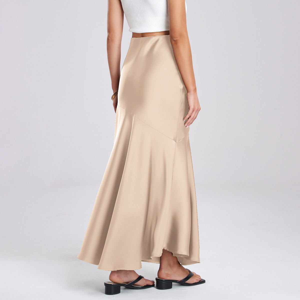 Women's Elastic Patchwork Long Dress Slim Slimming Skirts